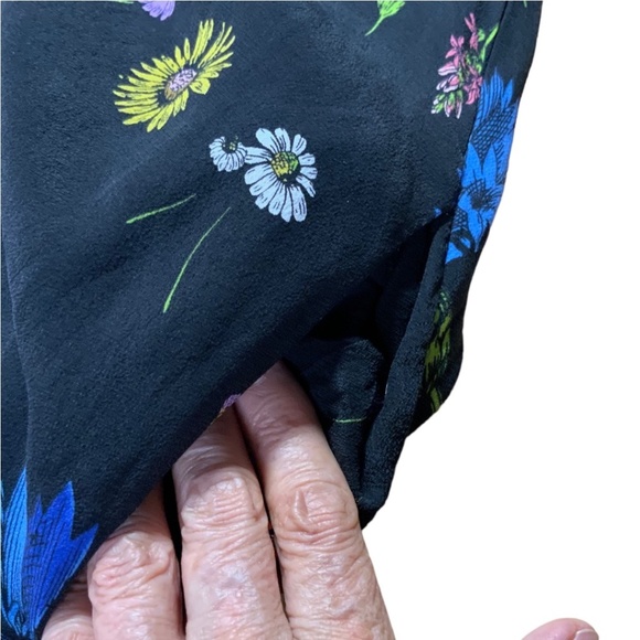 ANTHROPOLOGIE MAEVE 100% Silk Fully Lined Mini Dress Flare Sleeves US Sz XS - Picture 7 of 9